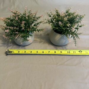 Artificial Greenery in Gray Pots